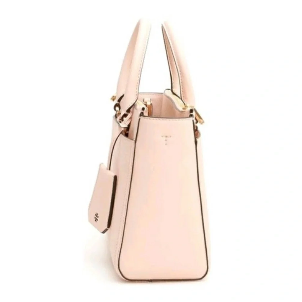 NWOT Tory Burch Saffiano Leather Pink Robinson double zip tote bag